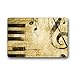 Top Fabric & Non-Slip Rubber Indoor/Outdoor Doormat Door Mats - Vintage Music Note with Piano Keyboards Art Floor Mat Rug for Home/Office/Bedroom