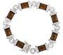 Faceted Simulated Smoked Topaz .925 Sterling Silver Bracelet (Special Sale)