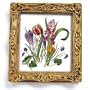 Crocus Bouquet - Gold Frame Magnet with pop-out easel (2-3/4" x 2-1/2")