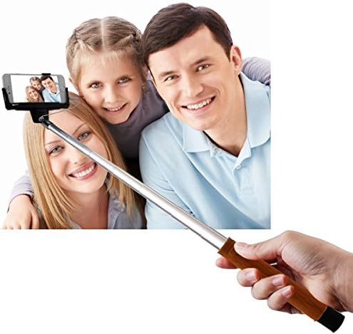 Cable Take Pole,WISE Selfie Handheld Stick Monopod with Shutter Remote Control Shaft For for iPhone 6 4.7 inch Plus 5.5 inch iPhone 4/4s, iPhone 5/5s/5c, Samsung Galaxy S4 S5 Note 3 Note 4, Blackberry, HTC, Sony, LG, Compatble with IOS 5.0/ Android 4.0 or Above System (Orange)