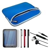 High Quality HP TouchPad 9.7-Inch Clear Screen Protector Guard(2 PACK) + Earphone Headset w/mic + Touch Screen Protector(3 PACK) + Blue Dual Pocket Carrying Case for HP Touchpad 9.7 High Quality HP TouchPad 9.7-Inch Clear Screen Protector Guard(2 PACK) + Earphone Headset w/mic + Touch Screen Protector(3 PACK) + Blue Dual Pocket Carrying Case for HP Touchpad 9.7