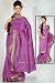 Lavender Art Silk Saree Sari fabric India Golden Border