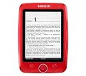 BOOKEEN Cybook Opus e-Book Reader in red + 120 free eBooks + Cybook Opus Case - brown