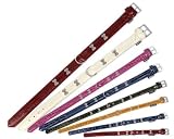 Halsband ART LEATHER PLUS - CROCO BONE - in 6 Farben und 8 Groessen (von 27cm bis 60cm)