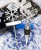 48 Snowflake Wine Bottle Stopper and Bottle Opener Christmas Wedding favors
