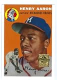 Hank Aaron baseball card 1954 Topps REPRINT #128 (Milwaukee Braves)