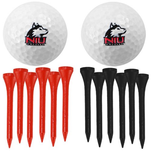 Northern Illinois Huskies Two Golf Balls And Twelve Tees Set