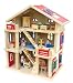 Puppenhaus Holz LOTTE 54x37x69cm mit Möbel und Puppen