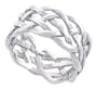 Gent's 7/16" (11 mm) Sterling Silver Celtic Knot Woven Band