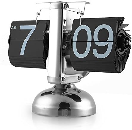 Flip Clock Retro Scale Digital Stand Auto Flip Desk Table Clock Reloj Mesa Despertador Flip Internal Gear Operated Quartz Clock