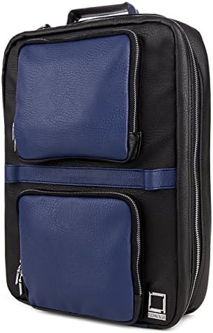 Lencca Quadra - ROYAL BLUE BLACK Multiple Purpose Backpack / Messenger Bag fits Apple MacBook Pro Retina Display 15' & 13' / MacBook Air 13.3 inch