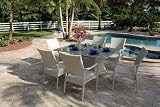Grenada 7 Piece Table and Chairs Set Whitewash