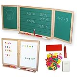 roba 0695 ZU - Hängetafel, klappbar, 3 Tafelblätter, Innenseite grünes