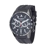 Haurex Italy Mens 3N300UNN Red Arrow Chronograph Black Dial Watch