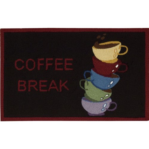 Nourison Coffee Rug, 20 by 33, Black