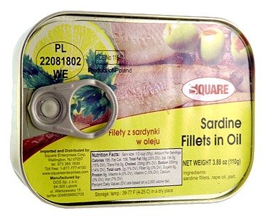 Square Sardine Fillets in Oil ( 3.88 oz 110g ) by Square