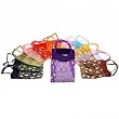 12 Large Organza Assorted Gold Flower Tote Gift Bags