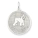 schnauzer40 - Sterling Silver Schnauzer Disc Charm