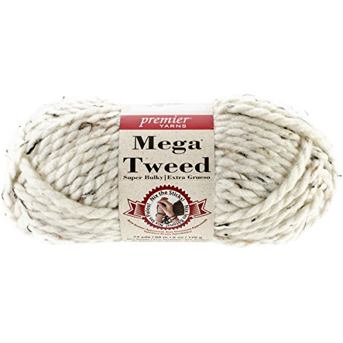 Premier Yarns Mega Tweed Yarn, Cream