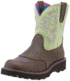 Ariat Women's Fatbaby Western Boot, Distressed Ostrich, 7 M US