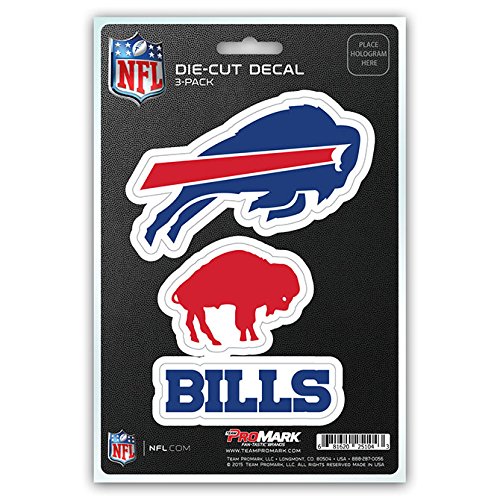 NFL Buffalo Bills Team Decal - Pack of 3, Blue, Standard