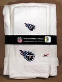 Tennessee Titans NFL 3 Piece White Embroidered Bath Towel Gift Set