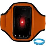 Durable Moisture Resistant Premium Neoprene Protective Multi Purpose Exercise Workout Armband with Adjustable Velcro Strap for HTC Inspire 4G Wireless Android Smartphone by AT&T + SumacLife TM Wisdom Courage Wristband