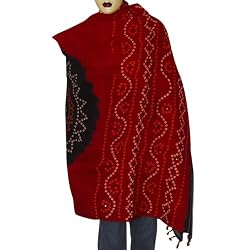 Evening Wrap Tie Dye Print Wool Shawl 80 x 35 inches