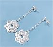 Sterling Silver Italian Earrings - 54 mm