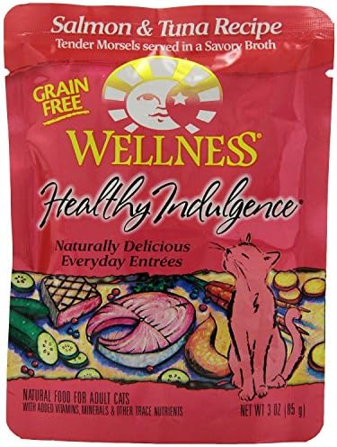 Variety Wellness Healthy Indulgence Cat Food, 3oz x 6pks, Salmon & Chicken, Salmon & Tuna, Tuna, Chicken & Duck & Shrimp, Turkey & Duck, Turkey & Chicken