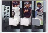 2007 SPx Winning Trios Silver WT-22 Magglio Ordonez/ Pudge/ Curtis Granderson - Detroit Tigers ( Piece of Authentic Jersey - Serial #D To 50 - Baseball Cards)