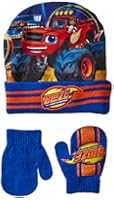 Nickelodeon Little Boys' Blaze Hat and Mitten Set
