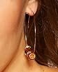 Crystal Beaded Hoop Earrings Product Image
