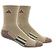adidas Men's Cushioned X 2 Mid Crew Socks (2-Pair), Khaki/Marl/Slime Green/Real Blue, Large