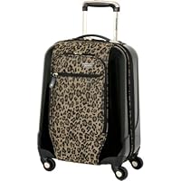 Ricardo Beverly Hills Luggage Crystal City 17 Inch Spinner Universal Carry-On, Golden Leopard, Small