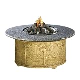 51n2jPTU2bL. SL160  California Outdoor Concepts Palm Series Granite Top Fire Pit   Chat Height, Granite Type: Sunset, Firebowl Accent: Copper Glass