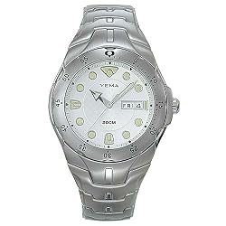 YEMA by Seiko of France Men's All Stainless Steel Quartz Watch with Silver-tone Dial. Model: YM881