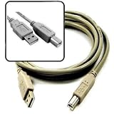 100% Compatible High Speed USB 2.0 A - B Cable for Printers or Scanners. Fits HP, Lexmark, Epson, Canon, Lenovo and Many Others