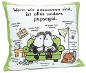 sheepworld 40558 - Kissen, Wenn wir zusammen sind, ist alles andere pupsegal