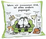 Sheepworld 40558 - Kissen, Wenn wir zusammen sind, ist alles andere pupsegal