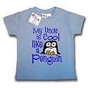 Dirty Fingers  My Uncle is COOL like a Penguin  Baby & Toddler T-shirt 24-36 months, Blue