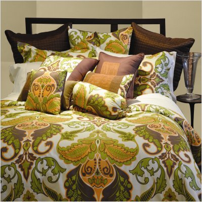 Best Price Pointehaven Printed Hannah 3-Piece 100-Perent Combed Cotton Full/Queen Duvet Set