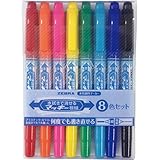 ゼブラ 水拭きで消せるマッキー 極細 8色 WYTS17-8C