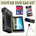 Vivitar DVR-565HD 5MP HD Digital Camcorder + Accessory Kit