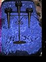 GOTHIC WROUGHT IRON RENAISSANCE CANDELABRA CASTLE and RUSTIC DECOR HEAVY DUTY HANDCRAFTED LARGE PILLAR CANDLE HOLDER