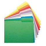 Smead File Folder 2/5 Cut Right Position Reinforced Tab Guide Height, Letter Size, Blue, 100 Per Box (12086)