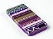 DandyCase 2in1 Hybrid High Impact Hard Aztec Tribal Pattern + Purple Silicone Case Cover for Apple iPhone 5S & iPhone 5 (not 5C) Screen Cleaner