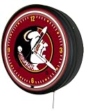 Florida State Seminoles 20 Metal-encased Neon Clock