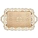 Turkish Ottoman Coffee Tea Beverage Serving Flower Tray (Antique Gold)
