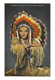 Princess Pale Moon, Choctaw Indian Art Poster Print, 13x18